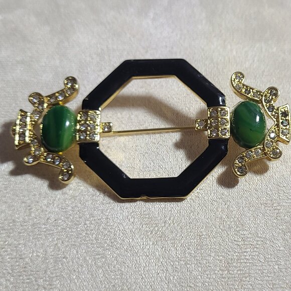 Dramatic Art Deco Style Vintage Brooch - Picture 1 of 10